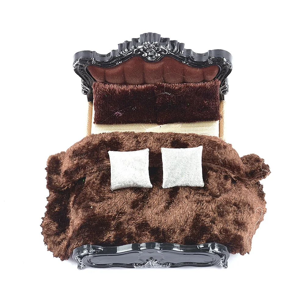 Furniture Models Bed Quilt Pillow Model Set 1:25 Dollhouse Living Room Miniature Furniture Accessories Exquisite Home Decoration