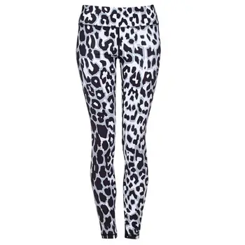 

Ladies Sexy Leopard Print Skinny Fitness Strench Pants Women Flex High Waist Slim Trousers