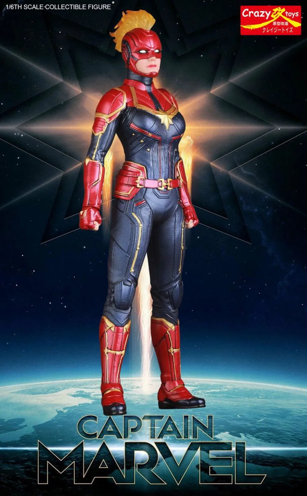 Сумасшедшие игрушки 1/6 SCALE CAPTAIN MARVEL коллекционная фигура модель статуя