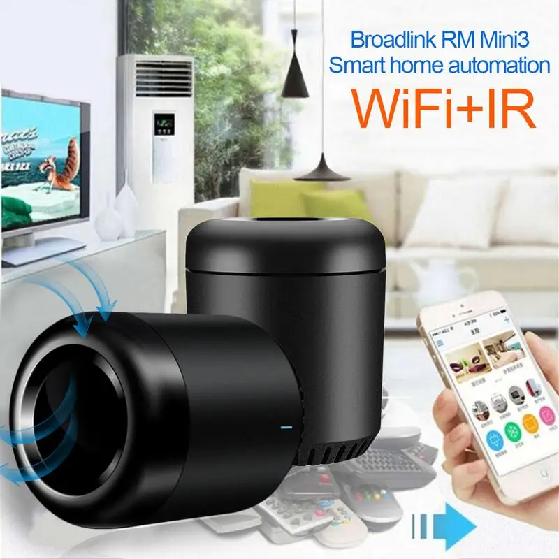 

Smart Home BroadLink RM Mini3 WIFI IR RFS Smart Remote Control Mart Home by APP For Xiaomi Apple with Google Home mini