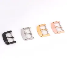 4 Color Metal Stainless Steel Watch Band Buckle Polished Stainless Steel Parts Strap Buckles Accessories Replacement Wholesale