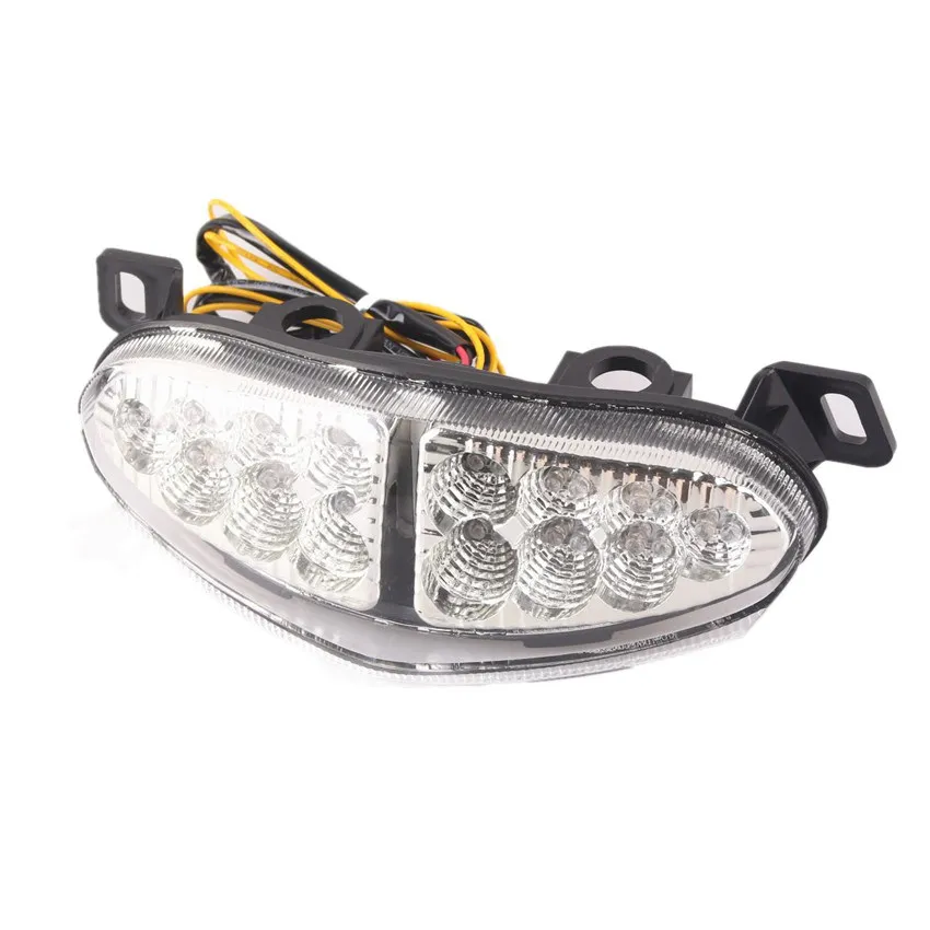 

Motorcycle LED Rear Turn Signals Tail Light Integrated For Kawasaki ER-6N ER6N 2009 2010 2011 Clear