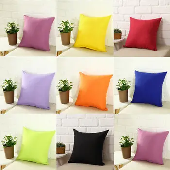 

Home Room Solid Colour Cotton Zipper Canvas Seat Cushion Cover Home Decor Throw Pillow Case Lounge Cushion Cover Decoration
