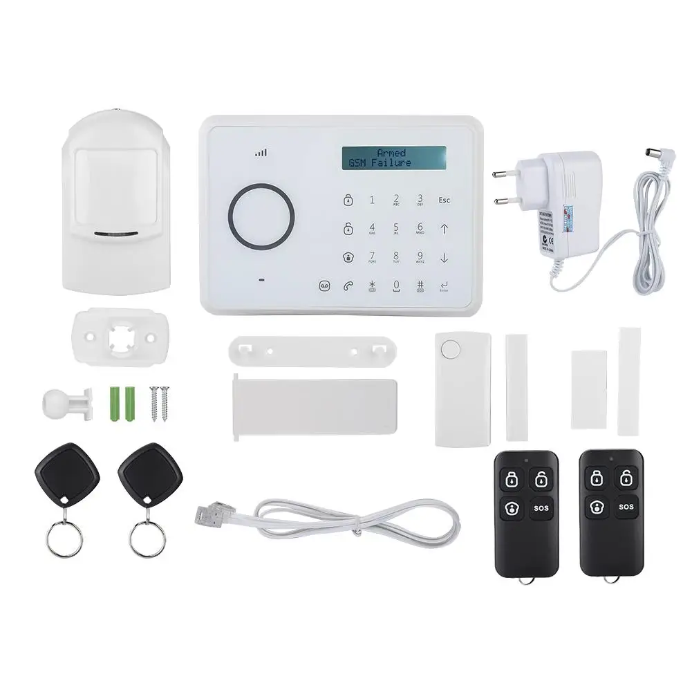 

Wireless APP Control GSM/PSTN Touch Keypad LCD Display Keyboard Security Alarm 100-240V EU Plug