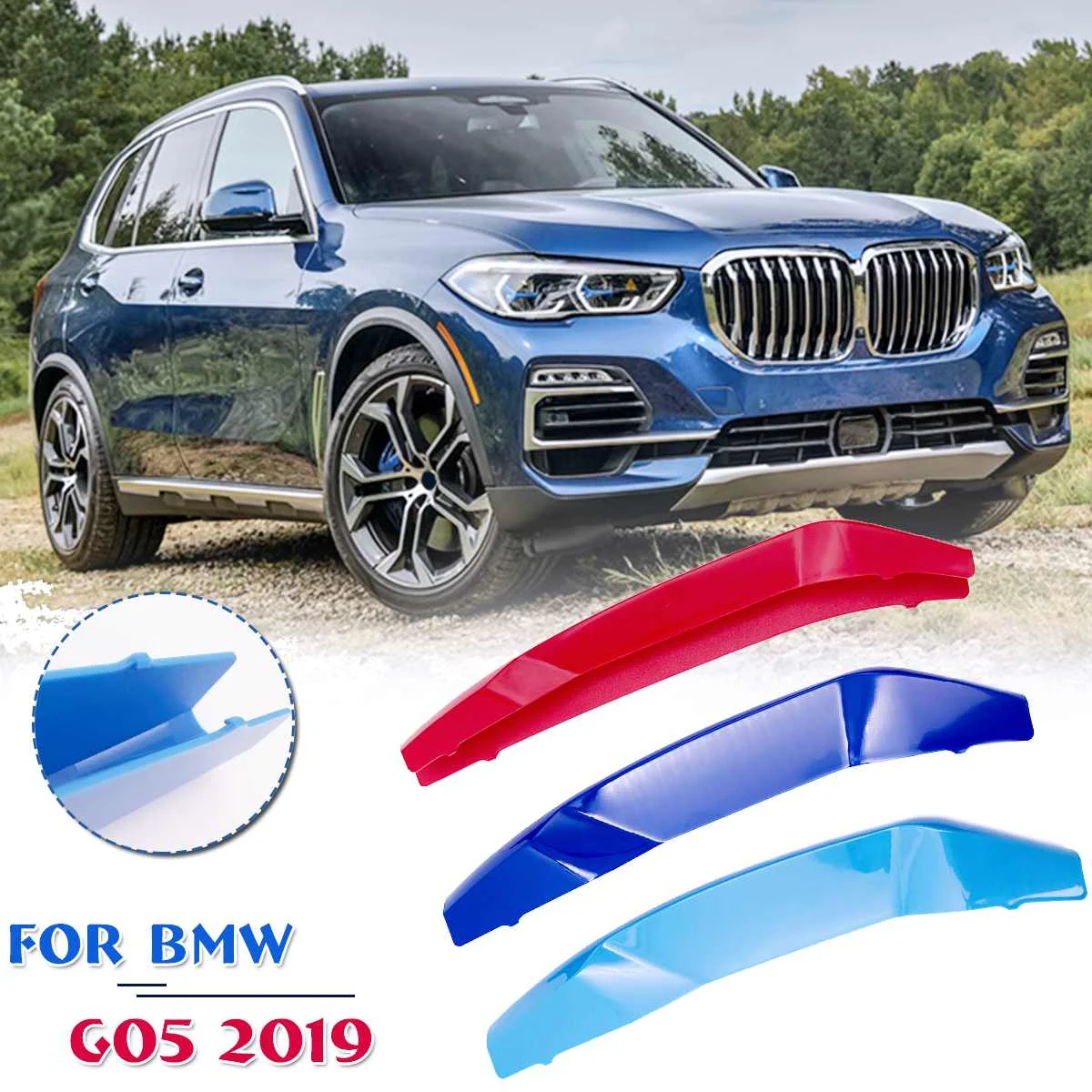 Осенняя решетка для почек 3 цвета BMW X5 G05 2019 M Tech триколора|Наклейки на автомобиль| |