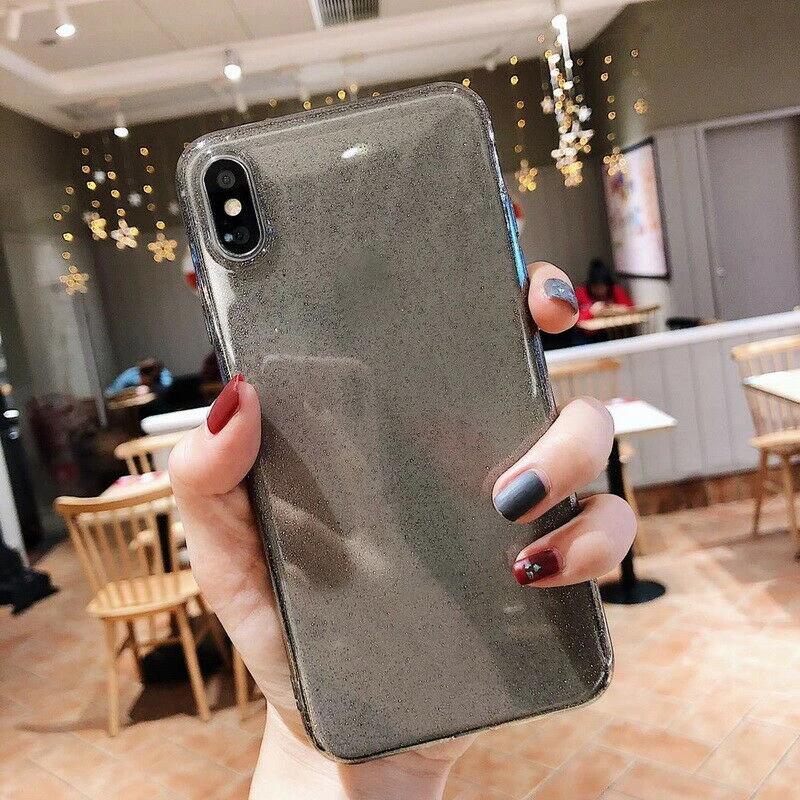 

Clear Phone Case For iPhone 6s 7 8 X XS MAX XR Glitter Soft TPU Silicone Transparent Case Cover For iphone XR XS X Max Fundas