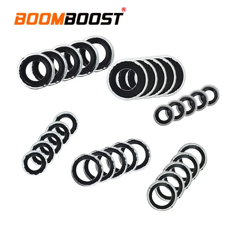 Boomboost O Ring Assortment Repair Tool Sealing Gasket Washer Set 30pcs Air Conditioner Pump Washer A/C Compressor 