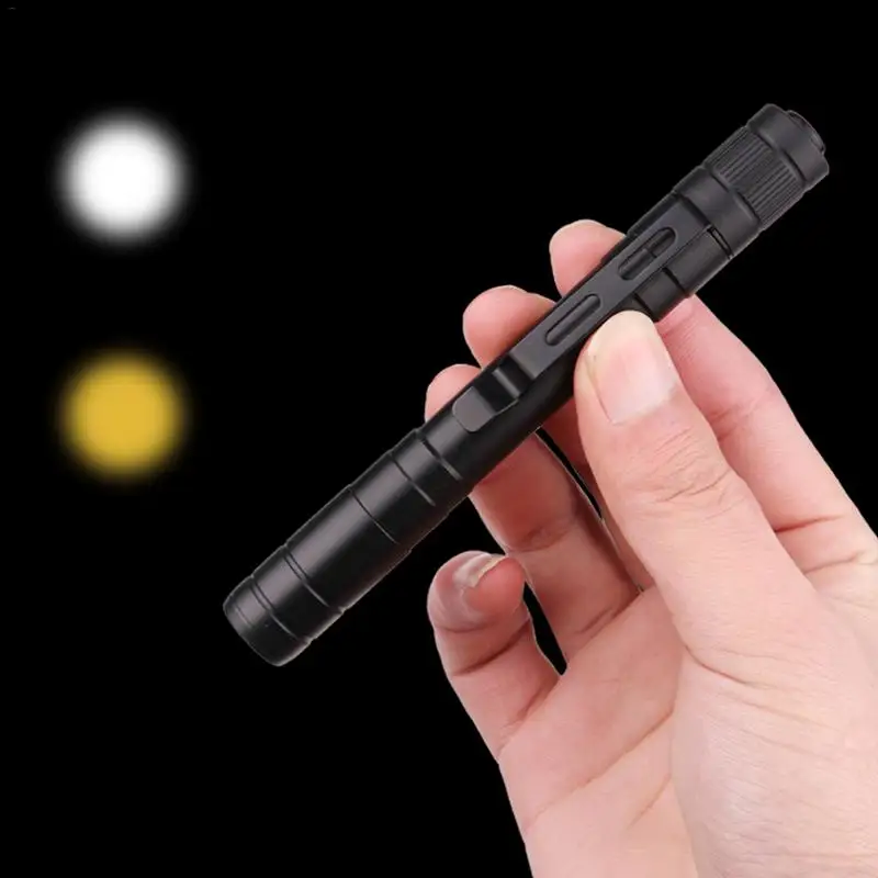 

Kaigelin Double Light Source Pen Light White Yellow Light Pen Type Flashlight LED Mini Flashlight Portable