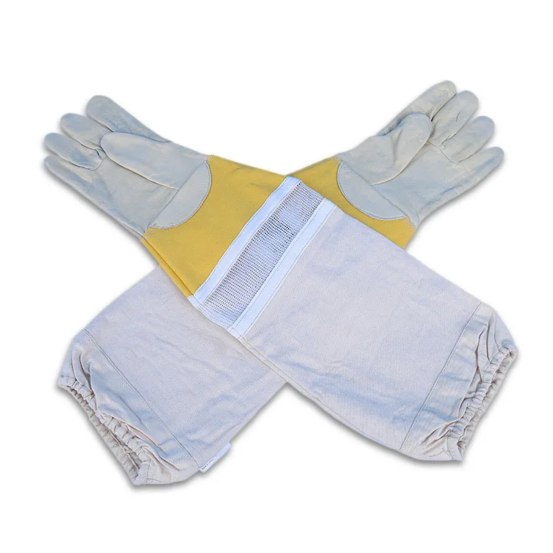 

NEW Garden Farm Working Catch Bee Glove Beekeeping Breathable Gloves Prevent Bee Stings Sleeves Tools