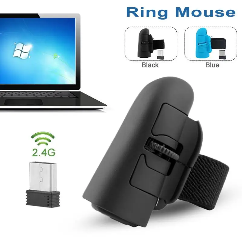 

Universal 2.4 GHz USB Wireless Finger Ring Optical Mouse 1600 Dpi For All Laptop Notebook Tablet PC Desktop