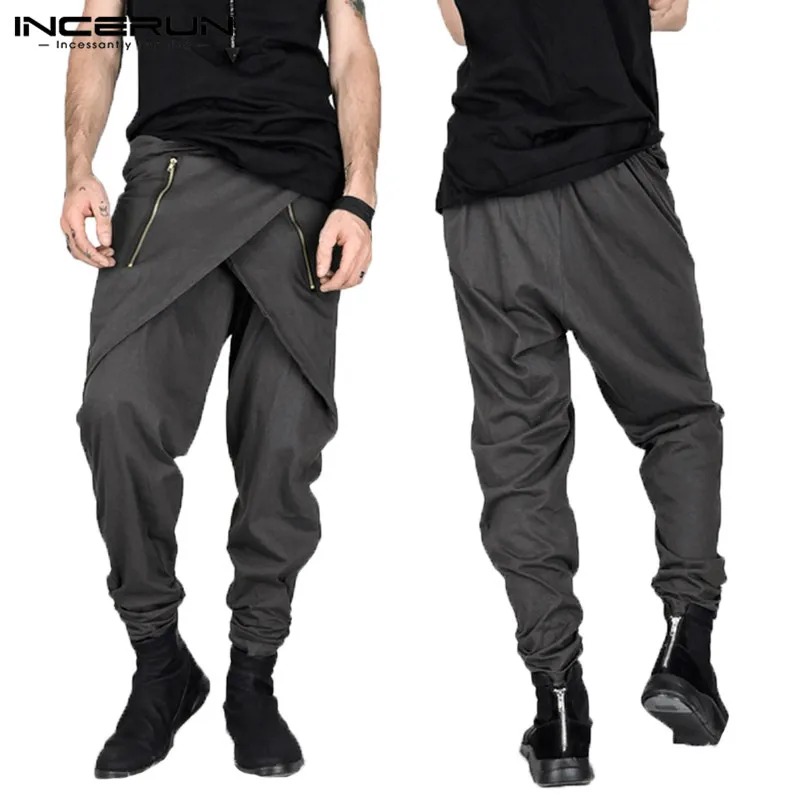 Skup Stylowe spodnie damskie modna spódnica w stylu męskie spodnie haremowe nieregularna z zamkiem błyskawicznym Slim Fit spodnie dresowe Pantalon Hombre Cool
