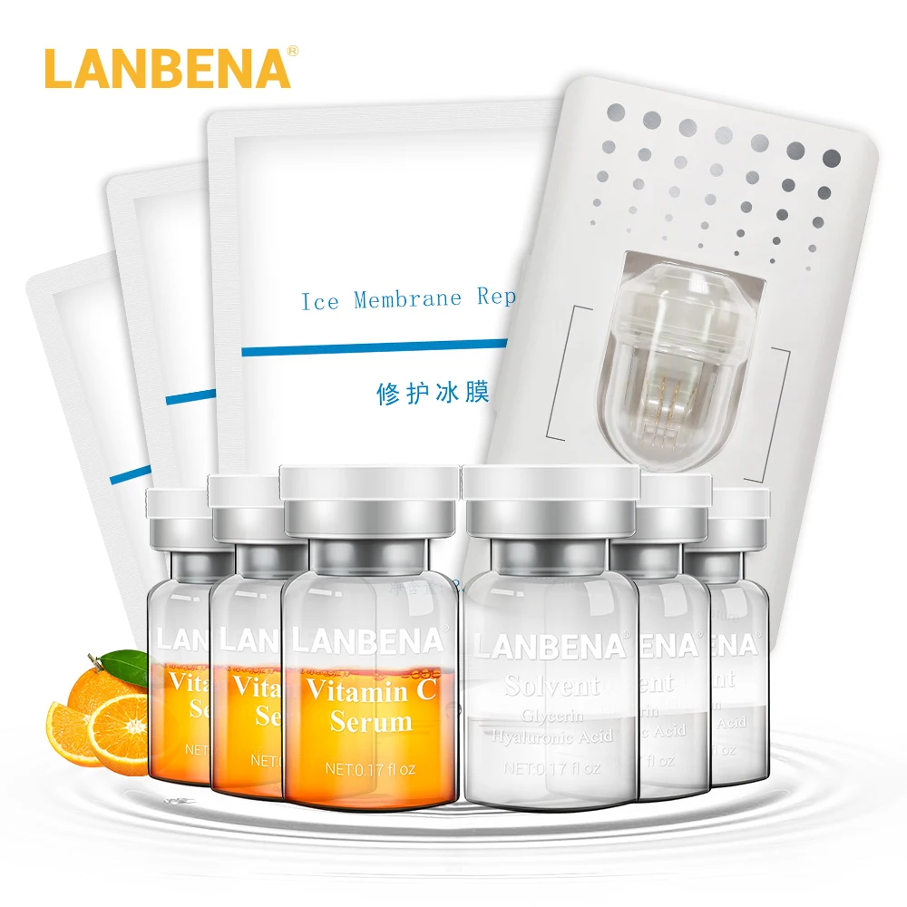 

LANBENA Vitamin C Serum Lyophilized Powder Set Whitening Moisturizing Nourishing Remove Melanin Shrink Pores Repairing Skin Care