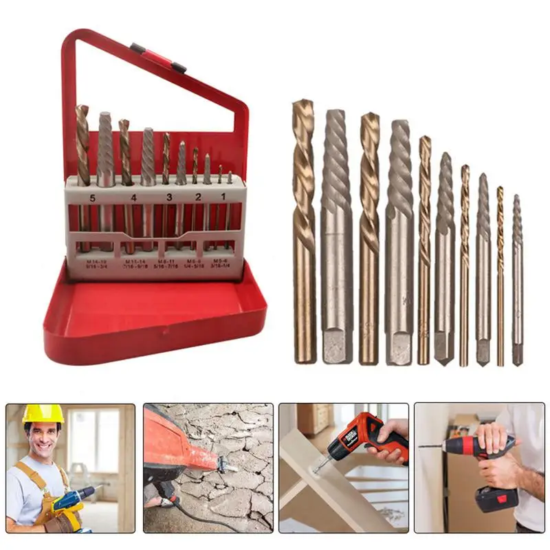 

10PCS Vite Extractor Set Instrument for Ripping Off Twist Drill Couplings