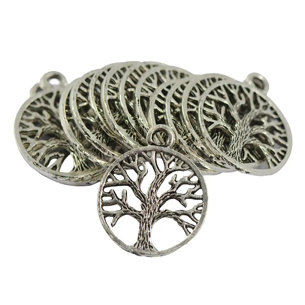 

30pcs Ethnic Antique Silver Tree of life Charms Pendants Jewelry DIY Makings