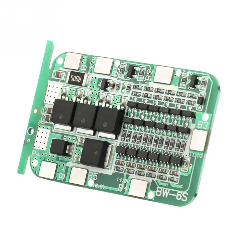 Модуль зарядного устройства литиевой батареи 6S 15A 22V 24V li ion защитная плата PCB BMS для