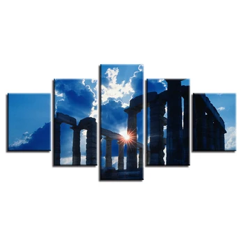 

Canvas Paintings Wall Art HD Prints 5 Pieces Ancient Greek Temple Building Poster Modular Home Decor Shipped 24 Hour