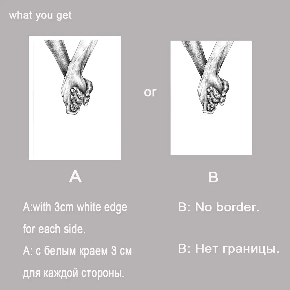 Настенные художественные плакаты Forever Love с принтами ручная роспись