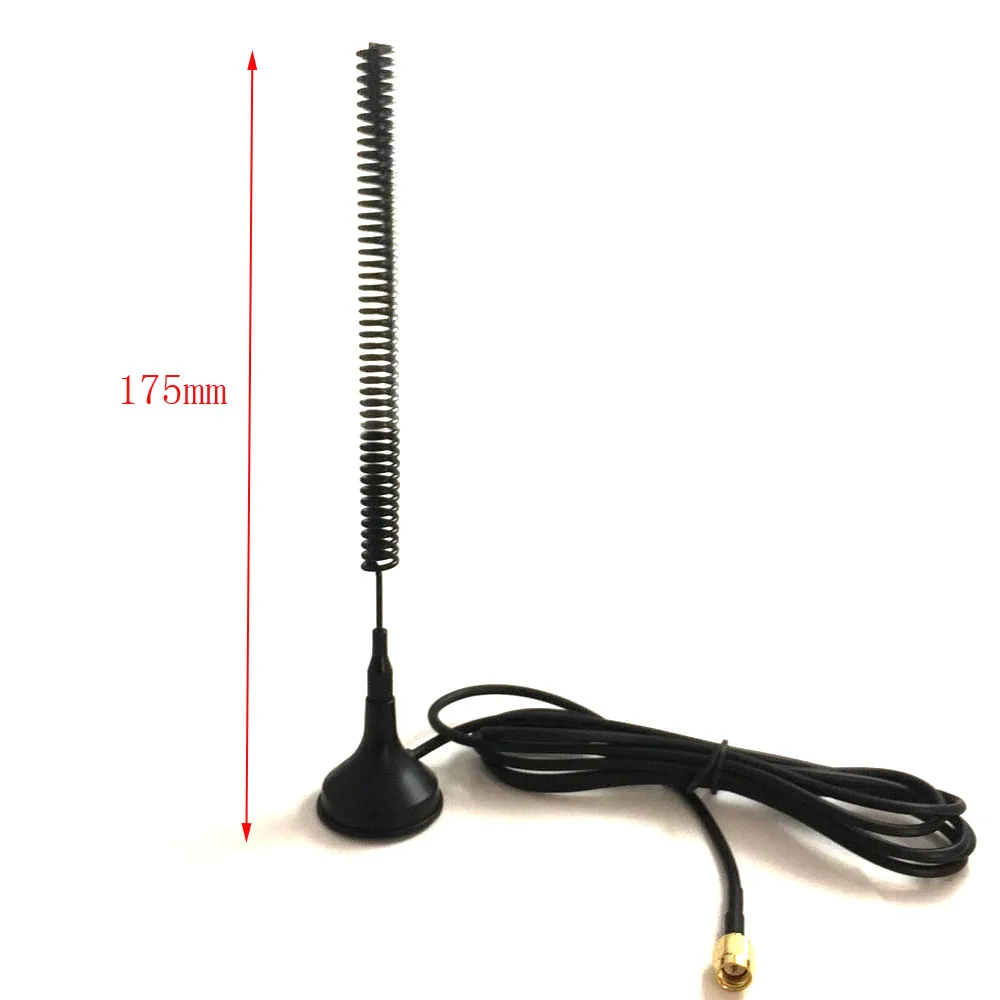 1pcs 150-170mhz 450 Mhz Antenna 5dbi Sucker Aerial With Sma Male Connector 1.5M RF174 Cable