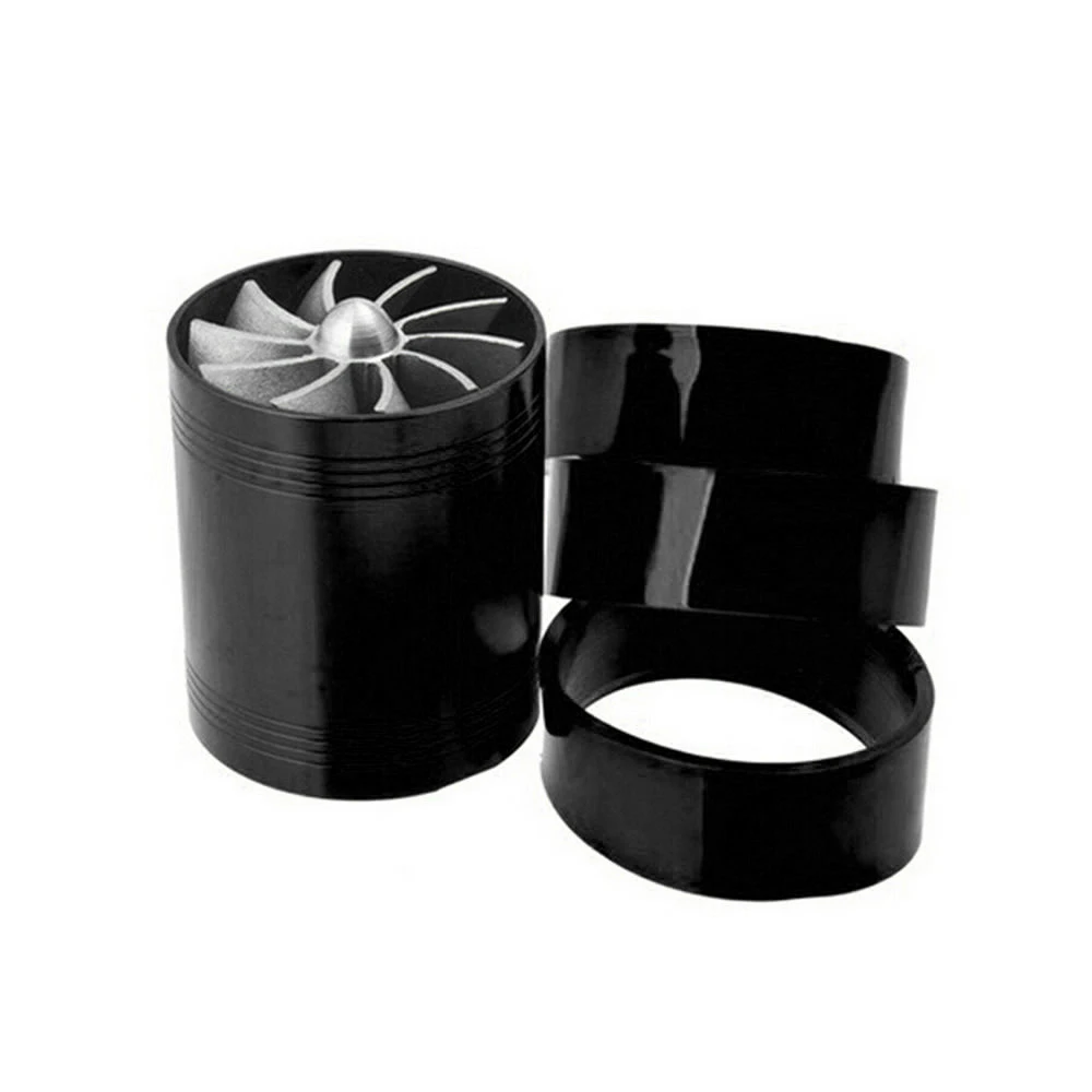 

Automobiles Super Charger Double Turbonator Air Intake Fuel Saver Turbo Charger Fan High Quality Hot Sellin
