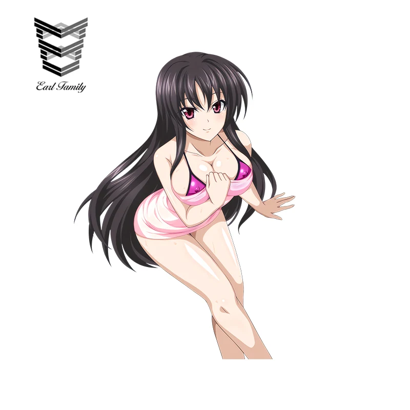 

EARLFAMILY Sexy Car Stickers High School DxD Raynare Render Cartoon Car Styling Vinyl Car Decal Window Wiper Decal Accessories