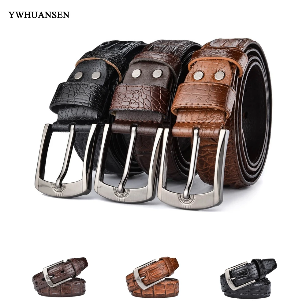 www.speedy25.com : Buy YWHUANSEN Hot sale Pin Buckle Men&#39;s Belt Special Crocodile Pattern Belts ...