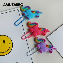 Креативная закладка в виде совы, единорога, милые книжные маркеры, скрепки для детей, студентов, офиса, школьные принадлежности, корейские канцелярские принадлежности