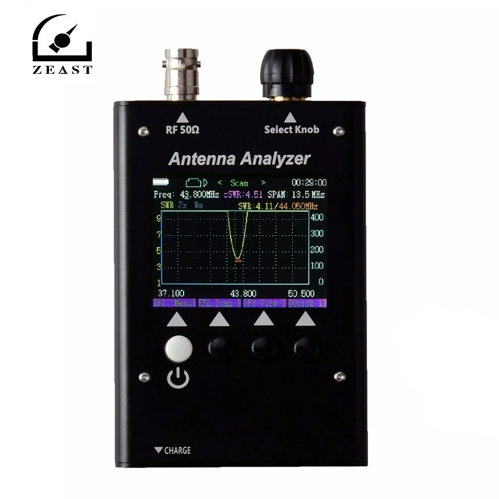 

Color Graphic Antenna Analyzer 0.5-60MHz BNC Connector for Two Way Radio Testing Ham Digital Multifunction Meter