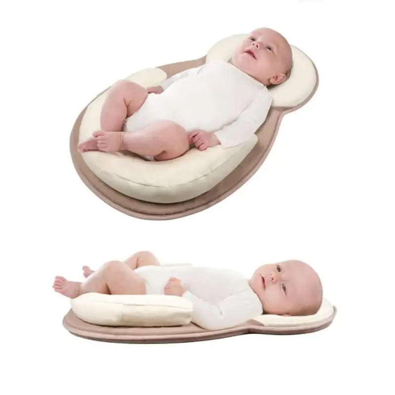 

Portable Cute Bear Portable Baby Crib Sleep Pillow Nursery Travel Positioning Pad Baby Care Baby Pillow Anti Roll