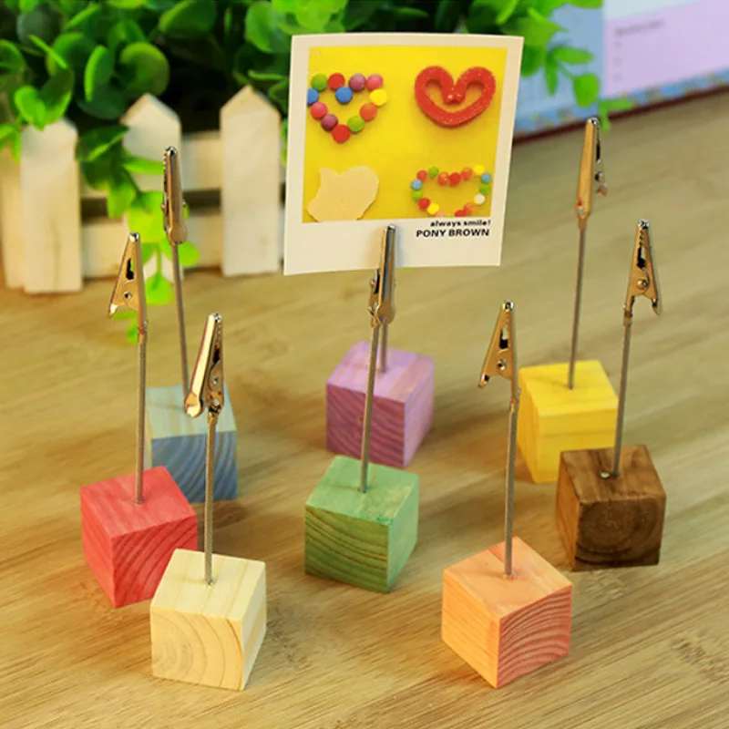 

Message Clip Craft Decor Name Card 6 Pcs Mini Natural Wooden Note Folder Creative Ornaments Etro Photos Show