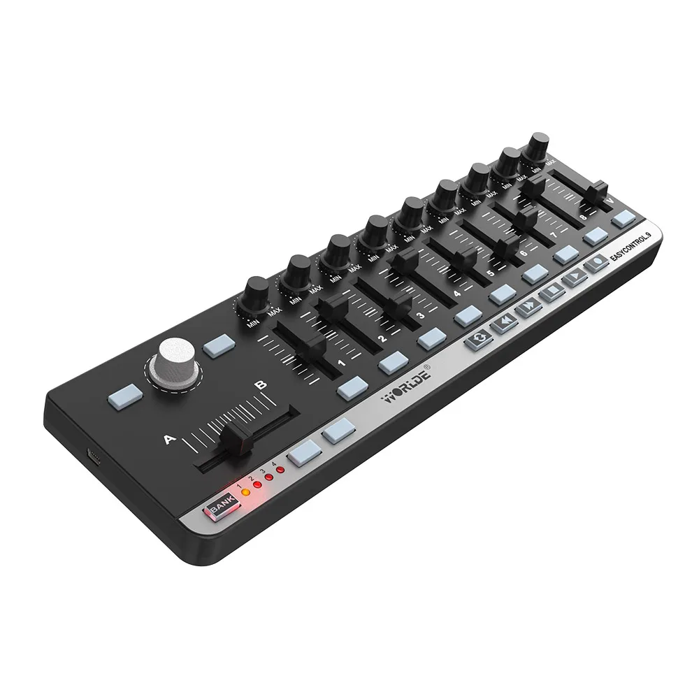 9 MIDI клавиатура портативная Mini USB 9 Slim-Line управление Профессиональный MIDI контроллер