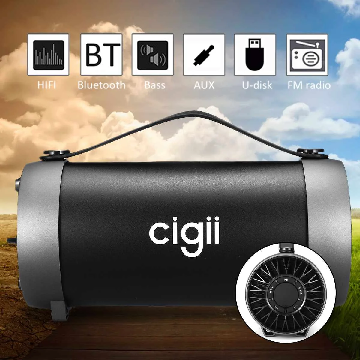 

Wireless bluetooth Speaker Portable Loudspeaker Sound Stereo Music Player USB Disk FM Radio For Tablet Cellphone Outdoor Speaker