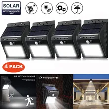 8/12/20/25/30/40 светодиодный лампы на солнечных батареях Солнечный Мощность движения PIR Сенсор настенный светильник на открытом воздухе Водонепроницаемый уличный Двор Путь домашний сад лампа