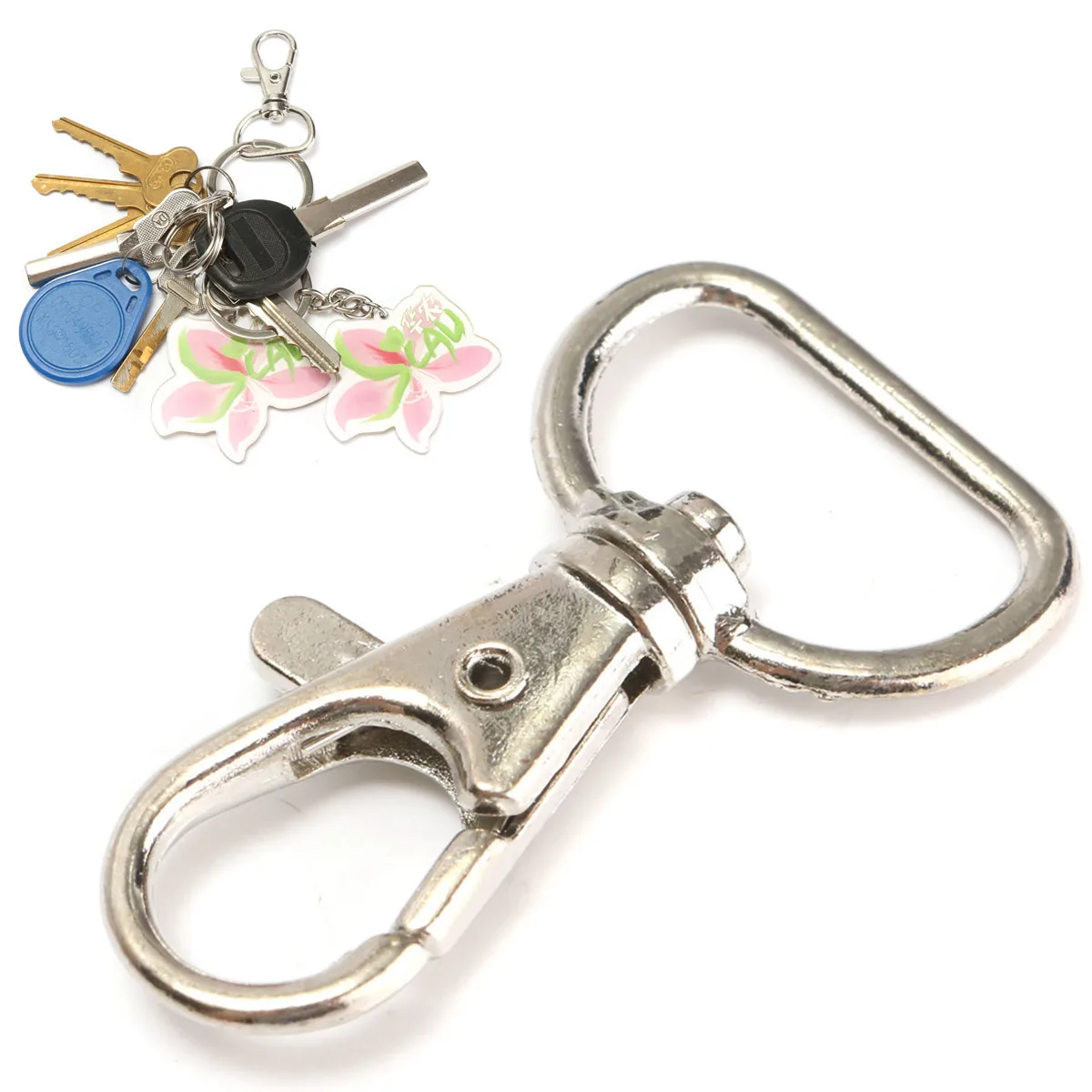 

Portable 25pcs/Lot Hook Swivel Snap MINI Metal Lanyard For Handbag Lobster Clasp Clips Bag Accessories Wholesale Buckle Hook