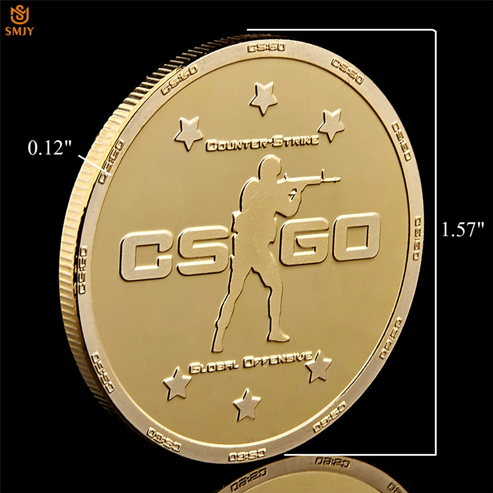 Классический дизайн игра CS GO счетчик Страйк издание Позолоченные игры Коллекция монет