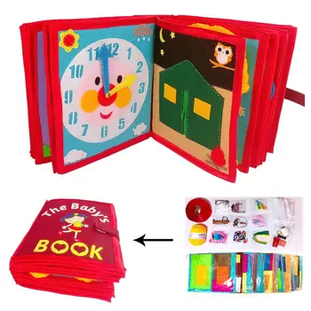 

Kid's Cloth Book Non-Woven Picture Book Manual Three-Dimensional Book Early Childhood learning Resources Baby Book Toddler Toys