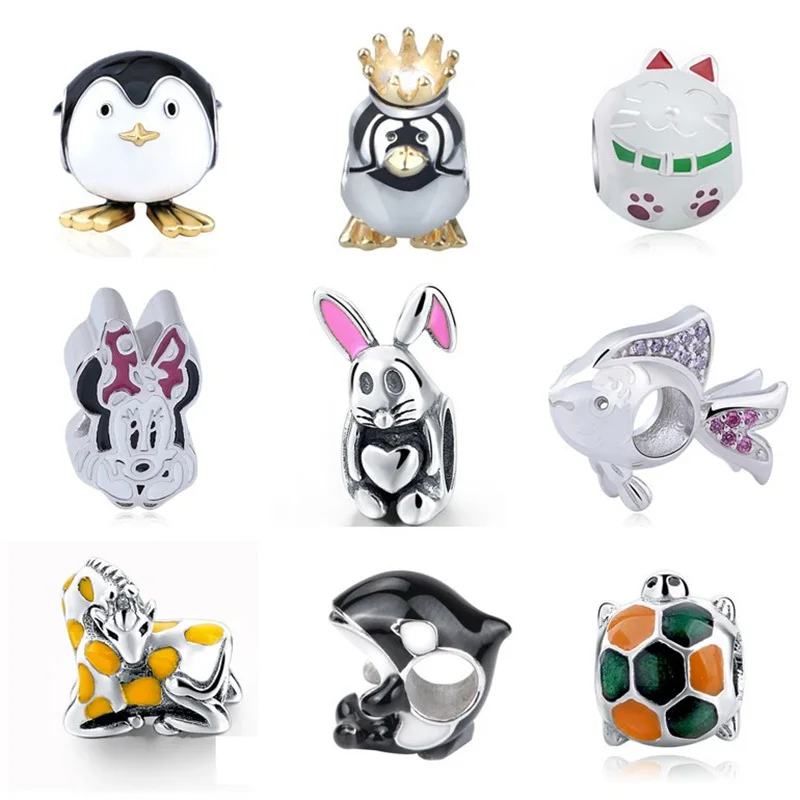 

High quality Fit Original Pandora Bracelets 925 Sterling Silver New animal glue Charms Beads For Jewelry making Mother Gifts