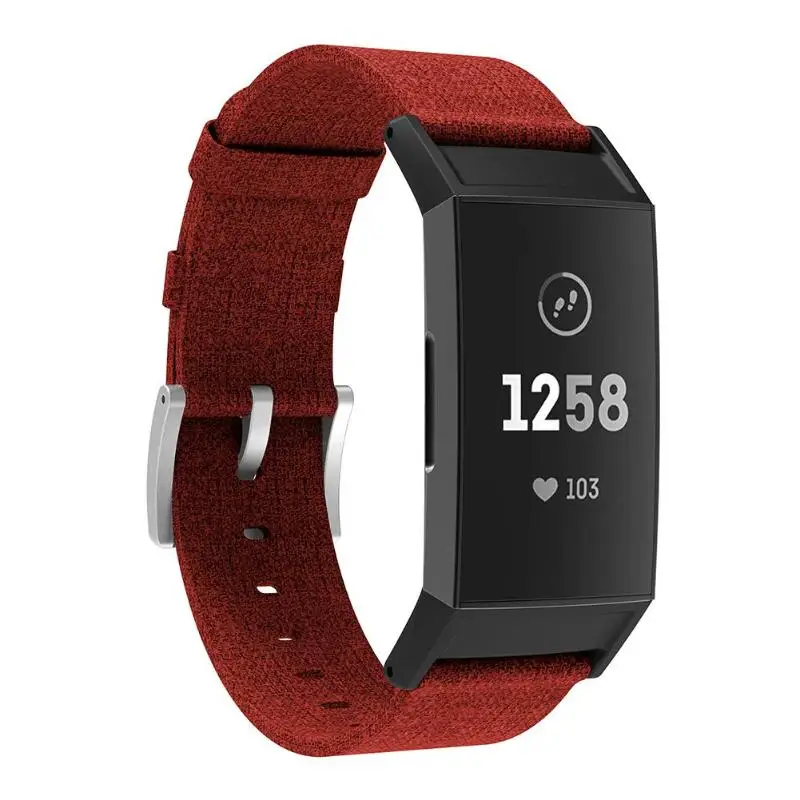 

2019 Canvas Adjustable Watch Band Smart Bracelet Wrist Strap Replacement for Fit bit Charge 3 Smart Bracelet Dropshipping