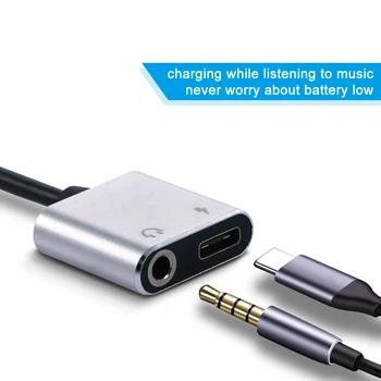 

Type C to 3.5mm Jack Earphone Charging Cable USB C Audio Aux Cable Audio Adapter Earphone Charge Converter for 3.5mm earphone