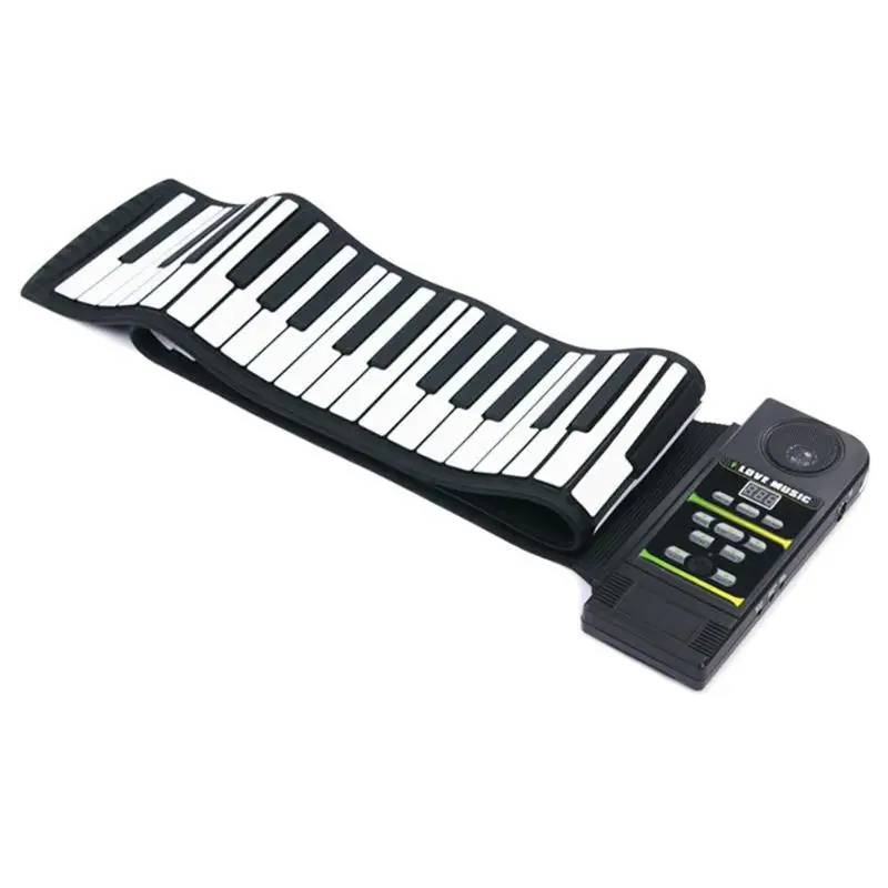 

Portable 88 Keys Flexible Silicone Roll Up Piano Folding Keyboard for Children Student PN88S Musical Instruments