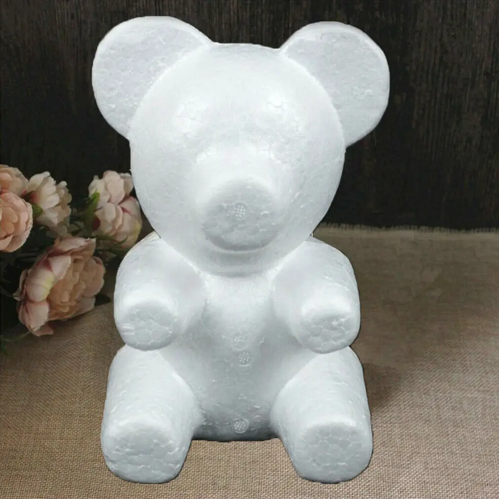 

Model Polystyrene Styrofoam White Bear For DIY Party Decoration Supplies Valentines Day Gift Party Decor