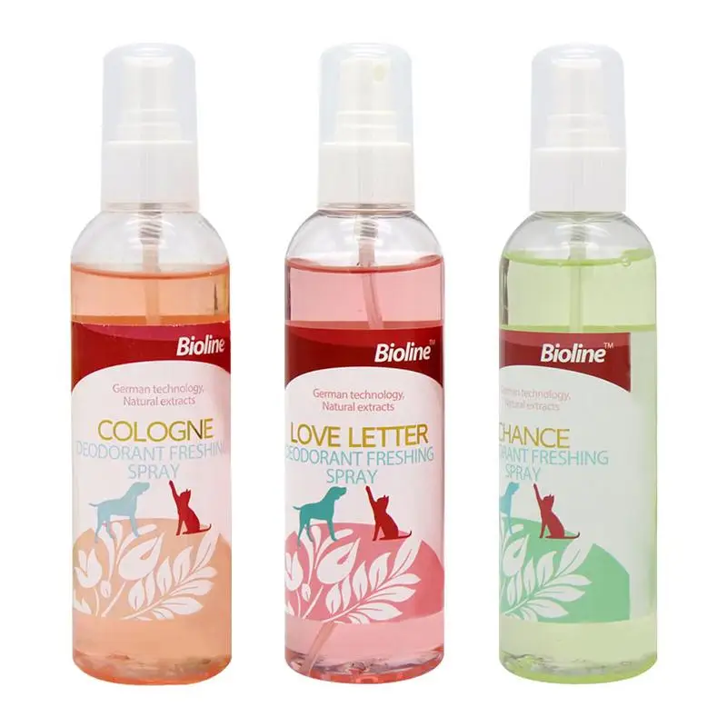 

200ml Pets Spray Deodorant Perfume Container Refillable Atomizer for Dogs Cats Safe for Pets Removing Odor Freshing Air 3 Tastes