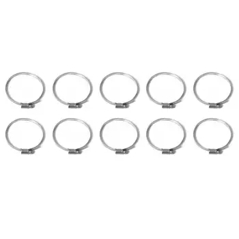 

10pcs Stainless Steel Hose Clips Worm Drive Fuel Hose Pipe Clamps 70-90mm