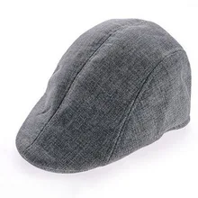 Новая красивая новая мужская плоская кепка таксиста льняной берет Duckbill Кепка шапка унисекс крутая