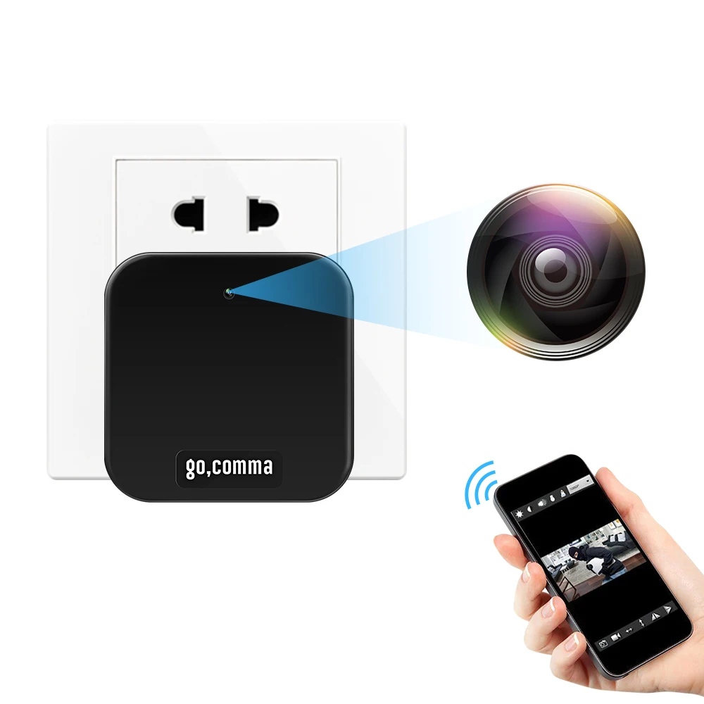 

Gocomma MC48 WiFi Socket Plug Security Camera 1080P Full HD 5V 2A USB Charger Motion Detection IP Camera