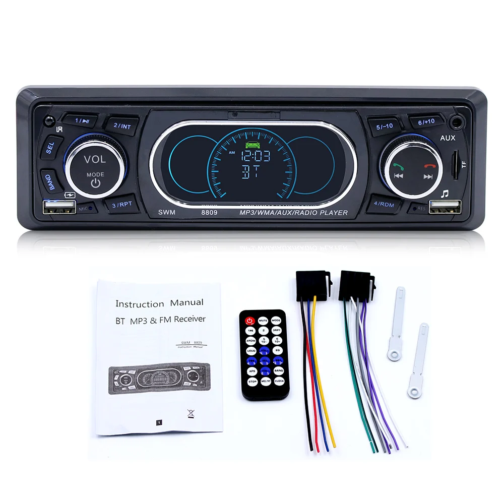 Автомагнитола 1 Din с Bluetooth 4 0 стерео аудио AUX TF U дисков mp3 плеер FM радио RCA выход
