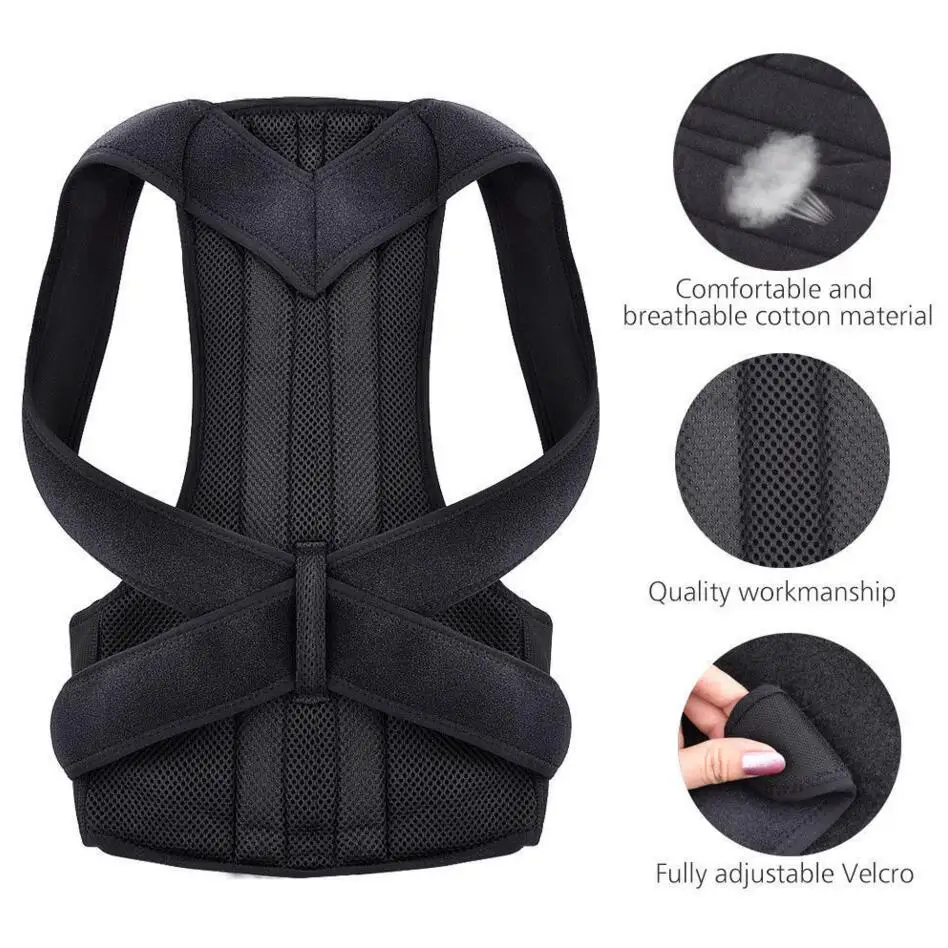Back Support Belt Orthopedic Posture Corset Brace Men Straightener Round Shoulder Men's Corrector | Красота и здоровье