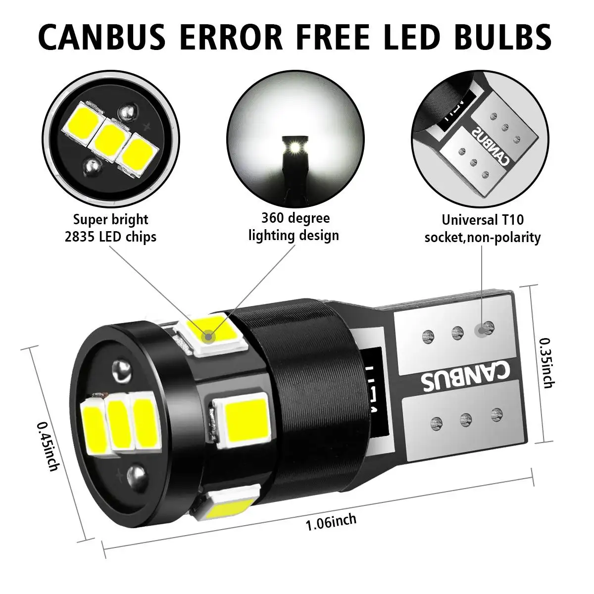 10 шт AUDEW T10/W5W светодиодный боковых габаритных огней лампы 9 SMD2835 светодиодный витые бусины авто тормоз с клиновым разжимом лампа IP65