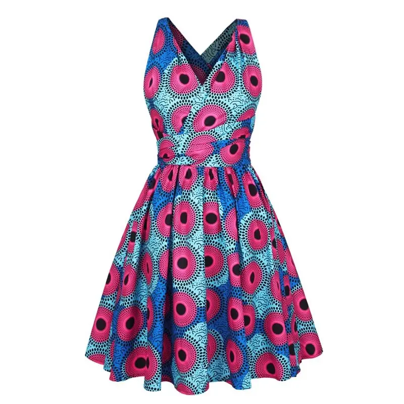 

Casual Beach Dress Women Summer Pleated Sexy Stylish Retro Polka Dot High Waist Lace Up Elegant Ladies Holiday Backless Dresses
