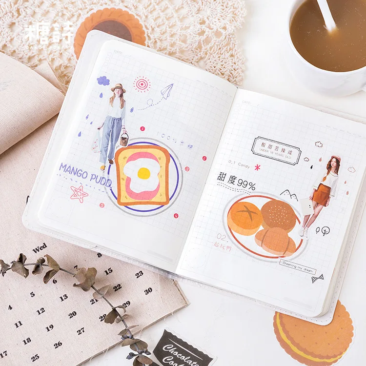 40pcs / Bag Cute Cartoon Japanese Style Adhesive Washi Stickers Scrapbooking Custom DIY Decoration Hand Decoration Tool