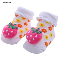 YWHUANSEN Toddler Cartoon Newborn Baby Girls Boys Anti-Slip Floor Socks Cute Infant Kids Animal Cotton Leg Warmers Striped Socks 4